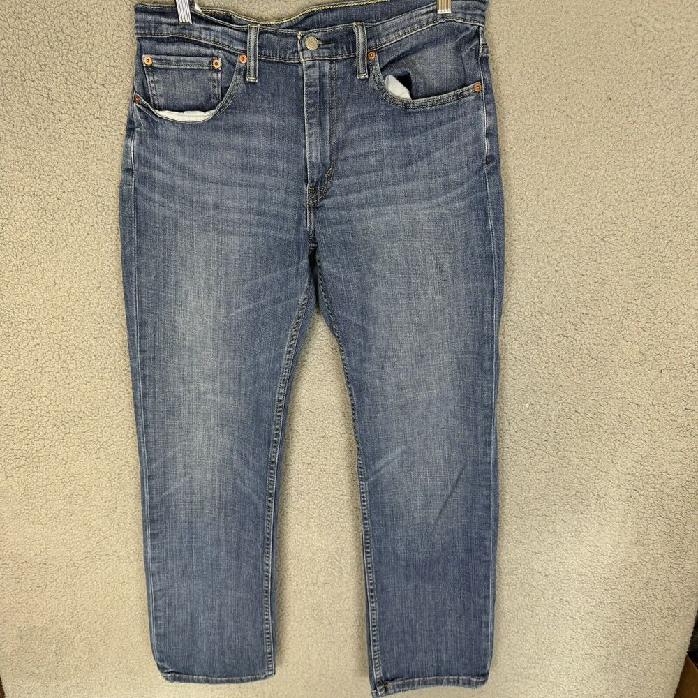 Levi's 514 Jeans Men 34x30 Blue Casual Slim Straight Denim Pants Cotton